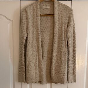 LOFT Women's Textured Beige Cardigan